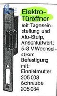 SCHÜCO 209349 E-Öffner Schließplatte 5-8 V Std DIN LS