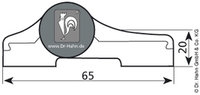 Türband 4 - 65 mm - Aufsatztürband - 2 teilig - DP 20 - RAL9016